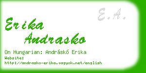 erika andrasko business card